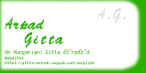 arpad gitta business card